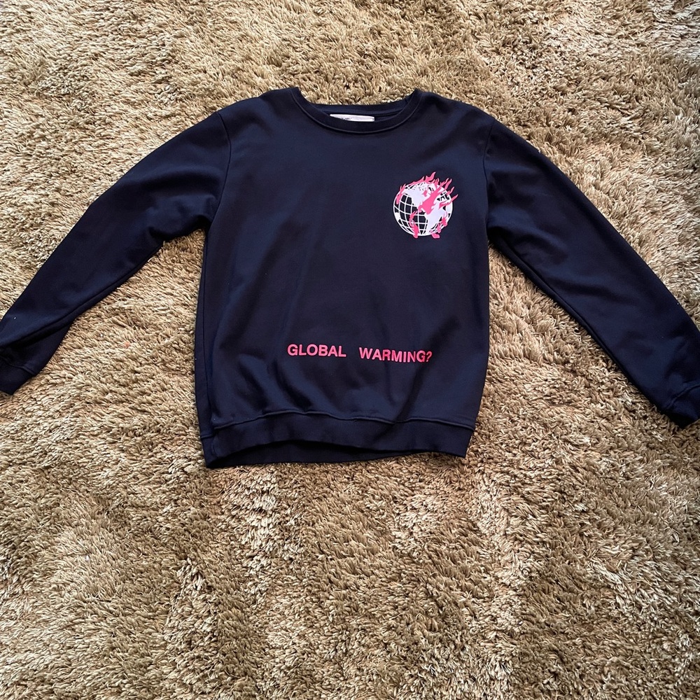 OFF-WHITE
Fire Oversized Cotton Jersey Sweatshirt In Black/fuchsia